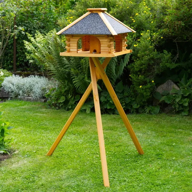 Vogelhaus V20 2 (Vogelhaus mit Ständer, Dach Stein anthrazit/grau)