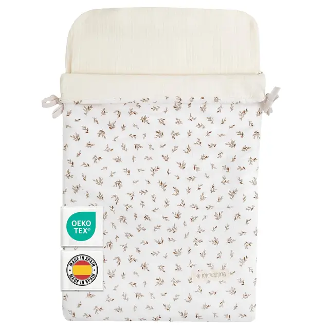 MIMUSELINA Fußsack Babyschale Ecru