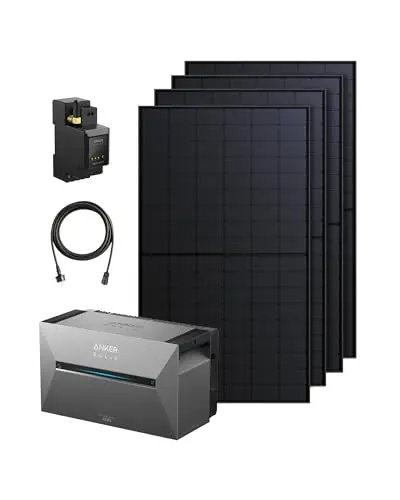 Anker SOLIX 3 Pro Balkonkraftwerk mit Speicher (2680Wh), 4×500W Solarpanels, 4 MPPTs (3600W),auf bis zu 16 kWh erweiterbar, Anker Intelligence, Plug&Play (ohne Verlängerungskabel für Solarpanels)