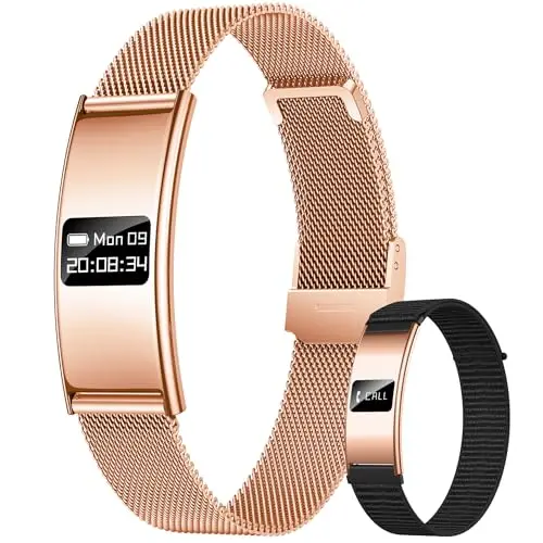 Smartwatch Damen Fitness Tracker Armband: Schrittzähler Damenuhr Fitnessuhr Smart Watch mit Herzfrequenz HRV SpO2 Schlaf Monitor Sportmodi 5ATM Wasserdicht Leicht Slim Digital band für iOS Android
