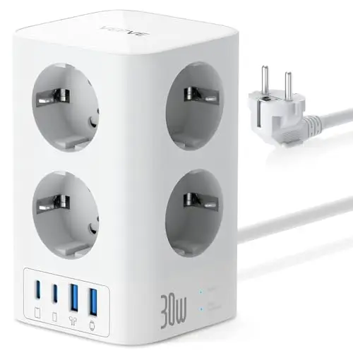 vefve v230-d2 12-fach steckdosenturm