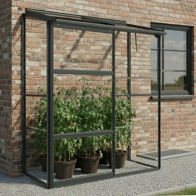 osoltus anlehngewächshaus glas 0,9 m²