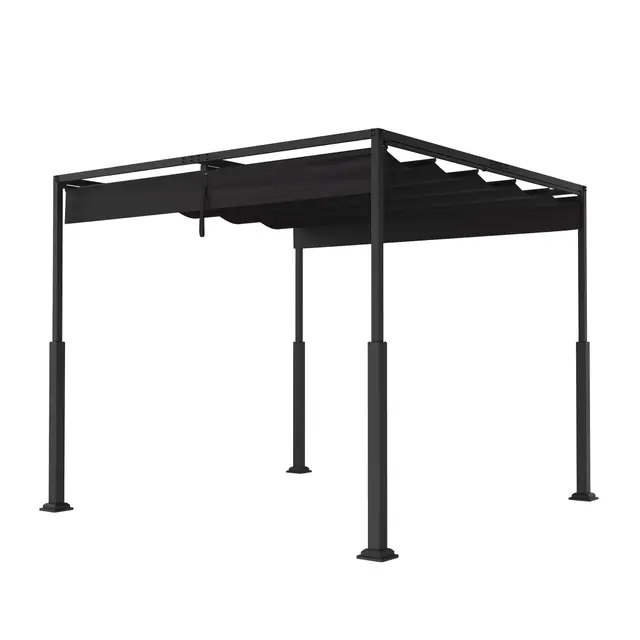 NAIZY 3x3m Gartenpavillon mit Schiebedach
