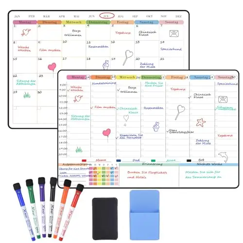poprun wochenplaner a3 whiteboard