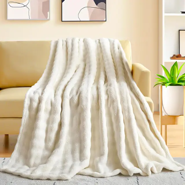 koiueyw bubble decke weiß kuscheldecke