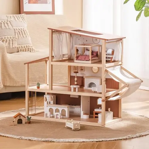 robotime puppenhaus holz 3-stöckig