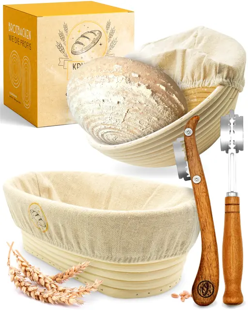 krustenzauber gärkorb 2er set mit