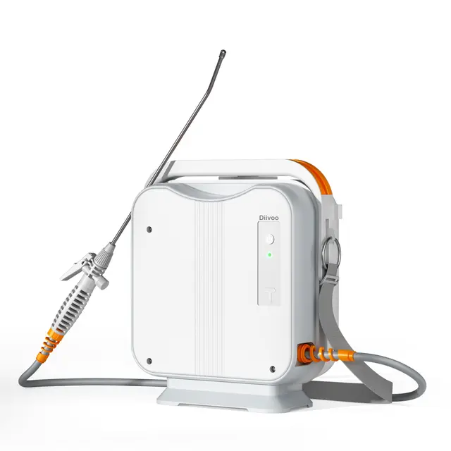 Diivoo 5L Akku Drucksprühgerät | Drucksprüher & Gartensprüher mit 2000mAh Akku | Verstellbare Düse Nebel & Strahl | Tank mit Skala | Elektrische Gartenspritze für Garten, Unkraut, Pflanzenschutz