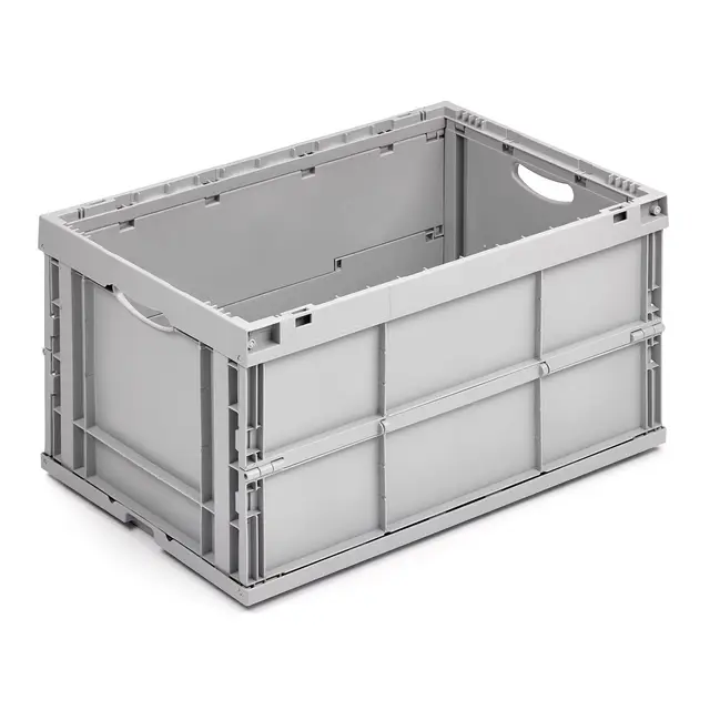 Stabilo Befestigungstechnik Faltkasten grau 65 Liter | Faltbox, Klappbox, Eurobox | Box klappbar und stapelbar in Industriequalität