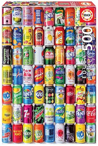 Educa - Puzzle 500 Teile für Erwachsene | Getränkedosen, 500 Teile Puzzle für Erwachsene und Kinder ab 11 Jahren, Limonade, Design, Mehrfarbig (18447)