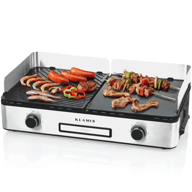 klamer elektrogrill duo-platten 2400w
