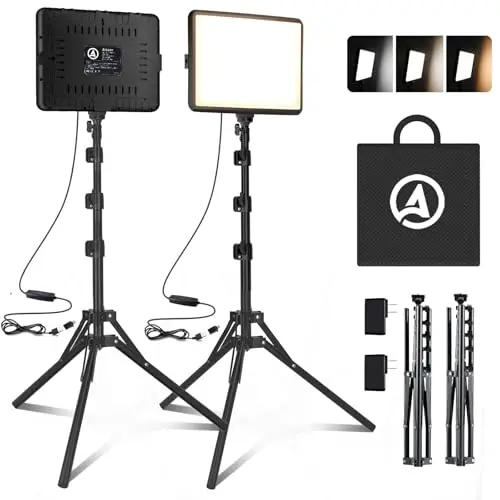 arsoer led videolicht 2er-set