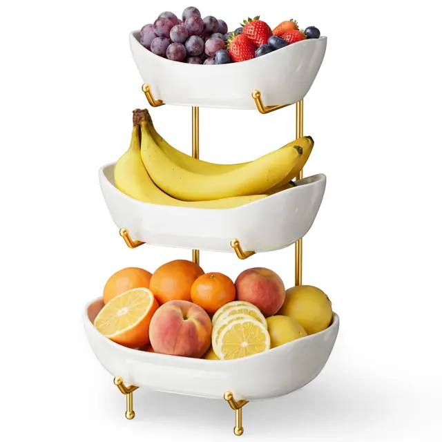 josmimic obst etagere 3-stöckig keramik