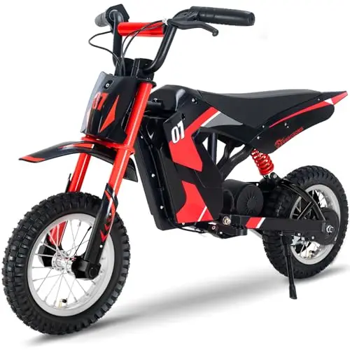 EVERCROSS EV12M Elektro Motorrad Kinder, Elektromotorrad mit 300W Motor, 3 Geschwindigkeitsmodus, 18KM Lange Reichweite, 12 Zoll Luftreifen, Moto Cross für Kinder Ab 110cm Körpergröße