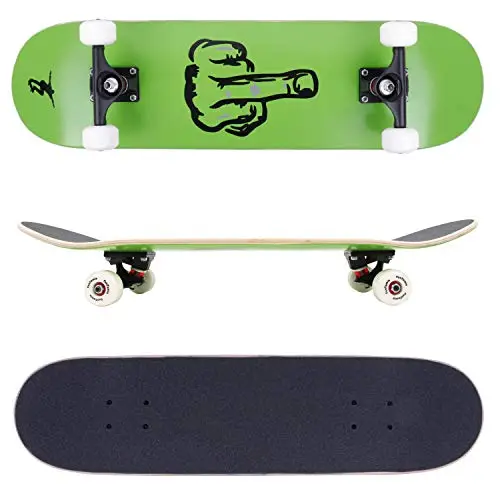 FunTomia Skateboard mit ABEC-9 Kugellager Rollenhärte 100A und 100% 7-lagigem kanadisches Ahornholz Skate Board mit Kicktail