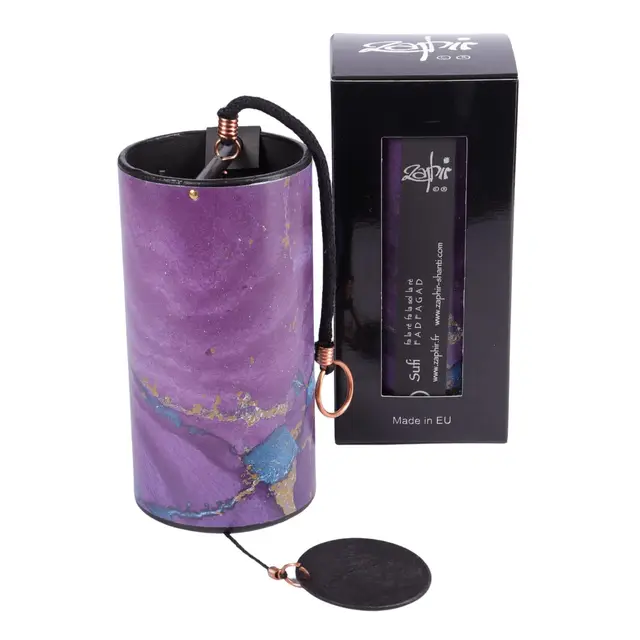 Zaphir Klangspiel Der Sufi Tanz | Windspiel Geschenkverpackung in Schwarz - Chimes als Geschenk für Yoga, Kinder und Meditation in Lila