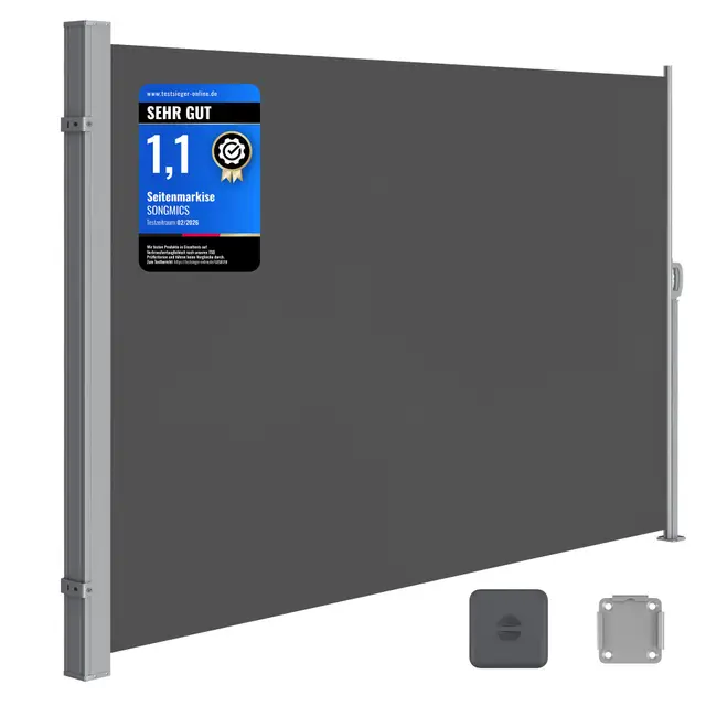 songmics seitenmarkise 160x450