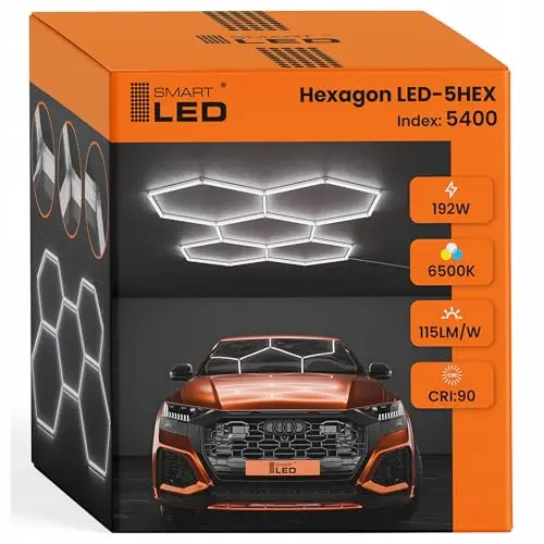 smart led garagenlampe hexagon 24er