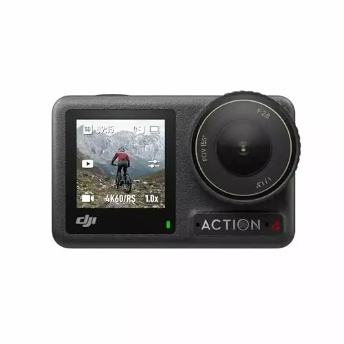 DJI Osmo Action 4 Standard-Combo, 4K/120fps Action Cam mit 1/1,3-Zoll-Sensor, Unterwasserkamera, Atemberaubende Low-Light-Aufnahmen, 10-Bit und D-Log M-Farbleistung, Langlebiger 1.770 mAh Akku
