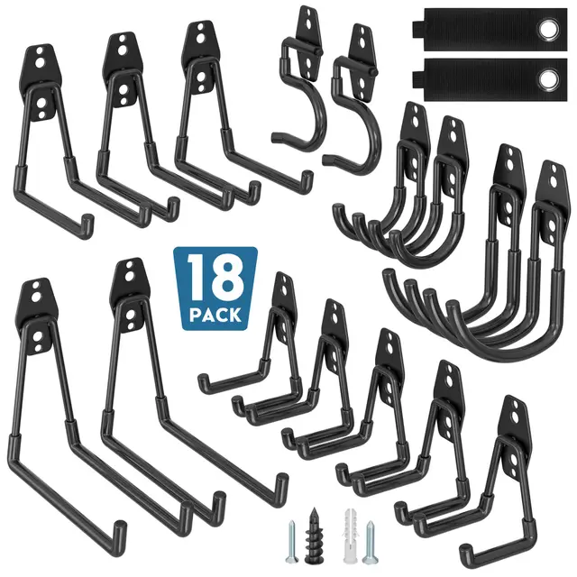 bontec 18 stück wandhaken set stahl