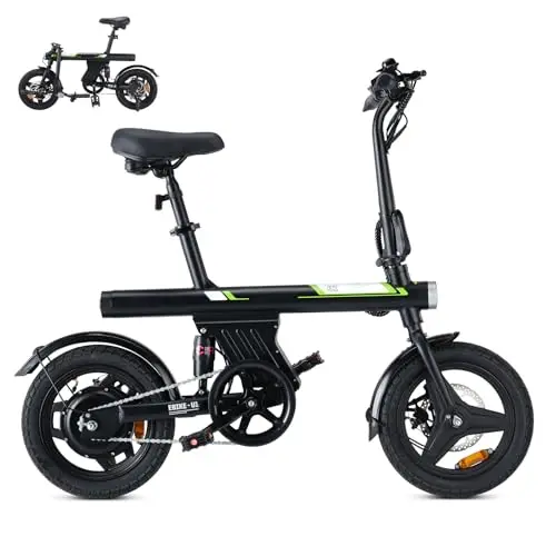 Finbike E Bike Klapprad,14 Zoll Elektrofahrrad 7.8Ah Akku,250W Kompakt Elektrofahrräder mit 3H Schnellladung,3 Fahrmodi,3 Geschwindigkeitsmodi,Reichweite MAX 45km,Electric Bike für Herren und Damen