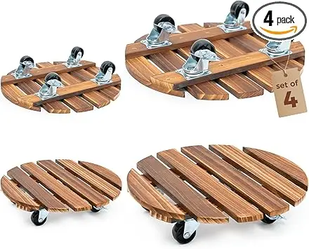 bamworld pflanzenroller 4er set rund
