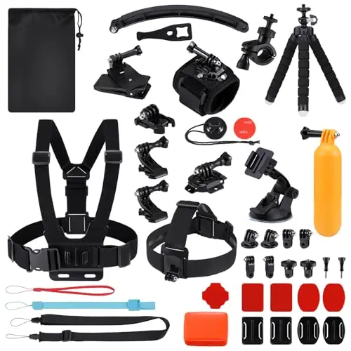 zourglow 40-in-1 actioncam zubehör set