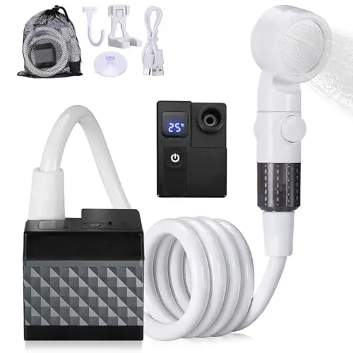 tismels campingdusche akku 7500mah