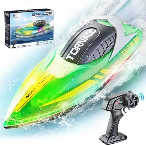 JONRRYIN RC Boot Speedboot mit LED-Licht