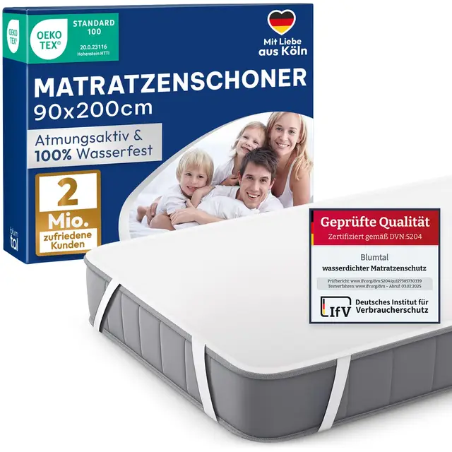blumtal matratzenschoner 90x200cm