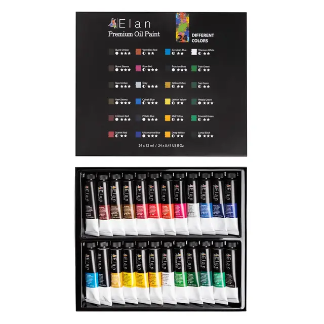 elan studio ölfarben set 24x12ml