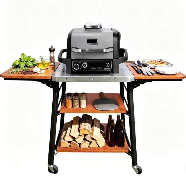 gftime grillwagen edelstahl