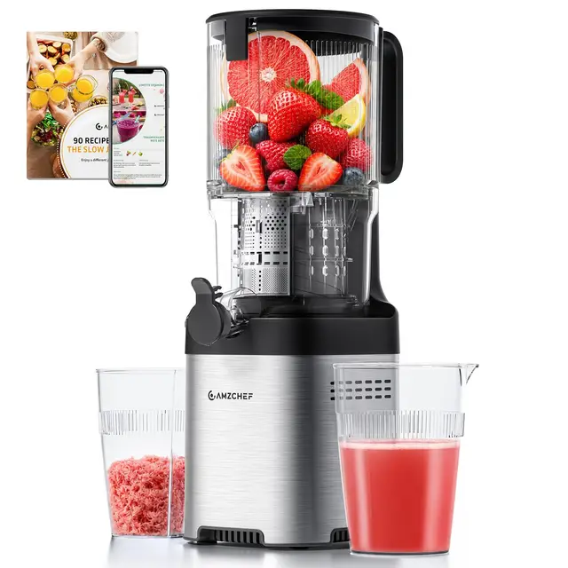 amzchef slow juicer 135kjby entsafter