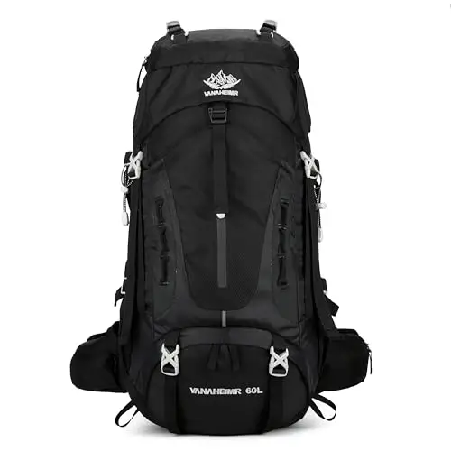 60 l Wanderrucksack, Camping-Rucksack, Jagd-Rucksack für Outdoor, wasserabweisend, taktischer Rucksack für Damen und Herren, Tiefes Blau, Large, Outdoor