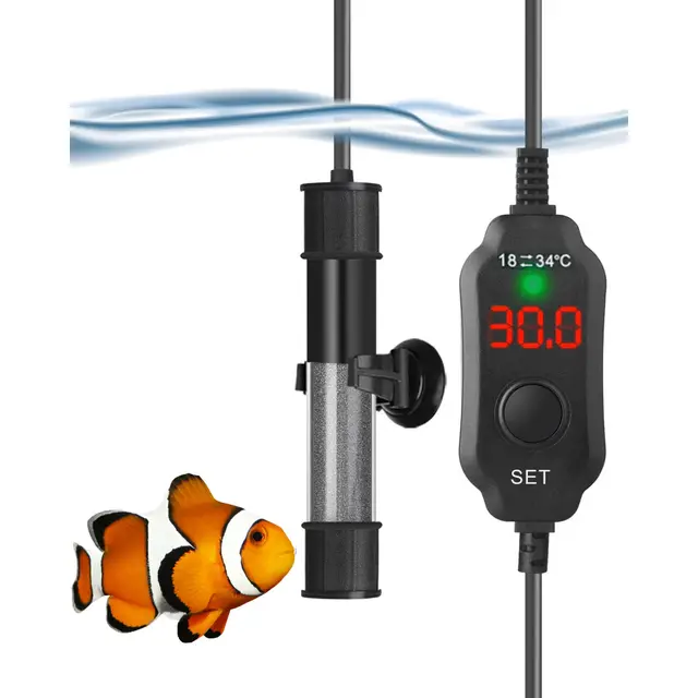 HiTauing MINIJRB-0001 Aquarium-Heizstab 25W mit LED-Thermostat