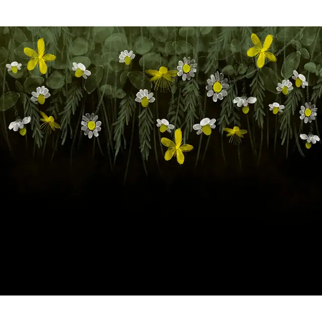 murando Fototapete selbstklebend Herbarium 147x105cm Foto Tapete Tapetenfolie Möbelfolie Wandverkleidung Wandtapete Motivtapeten Bildtapete Wohnzimmer 3d Effekt Kräuter Blumen Blätter wie gemalt