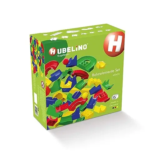 Hubelino GmbH 420473 55-Teiliges Bahnelemente Set Kugelbahn