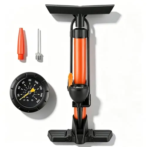 Zencantorous IMB132 Fahrrad-Standpumpe mit Manometer