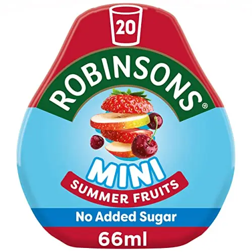 Robinsons Mini – ohne Zuckerzusatz – kalorienarm – Sommerfrüchte – ergibt 20 Getränke pro Packung