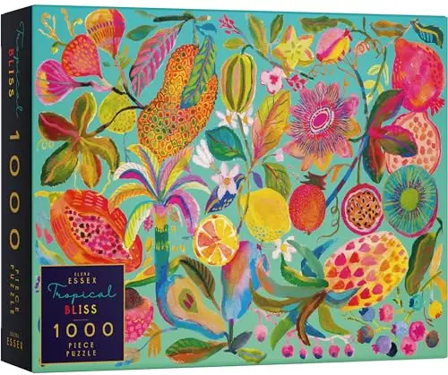Elena Essex Puzzle - Tropische Frucht/Tropical Bliss/Puzzle 1000 Teile/Puzzle Erwachsene/Puzzel/buntes Obst Blumen Kunst/Größe 70 x 50 cm