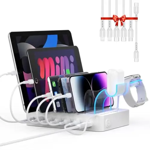 soopii 60w 6-port usb ladestation pd 20w