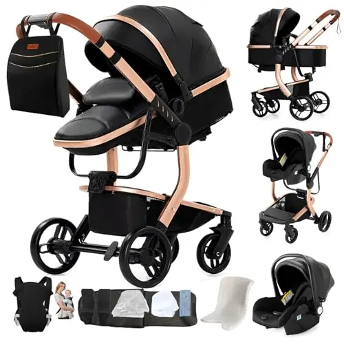 Veitoalioy L518 PU-Leder Kombikinderwagen 3in1