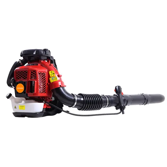Profi Benzin Laubsauger & Laubbläser Leaf Blower Rückentragbar, 80CC 2-Takt Motor, 900CFM Luftvolumen, 3,5kW Leistungsstarker Rückengebläse für Garten, Park, Schneeräumung und Straßenreinigung (red)