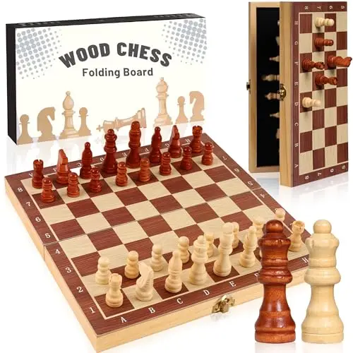 wufanc schachspiel holz 29cm magnetisch