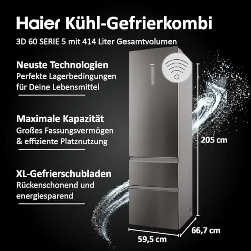 haier 3d 60 kühl-gefrierkombination