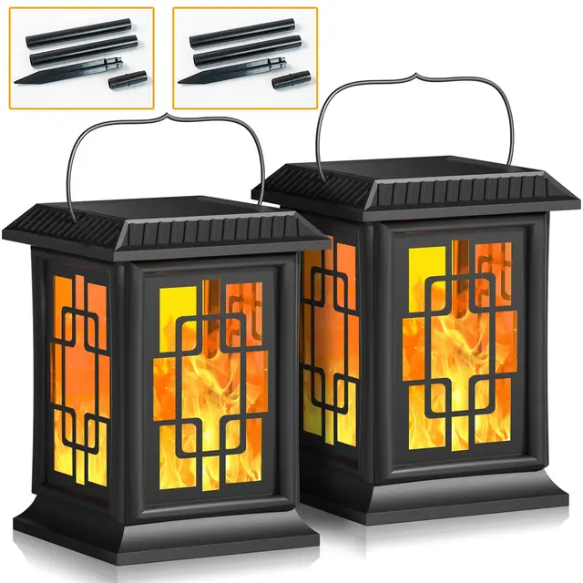 zoeger solar laterne led flammeneffekt