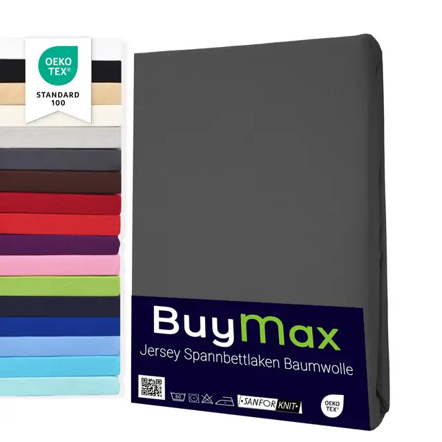 buymax spannbettlaken 140x200 jersey