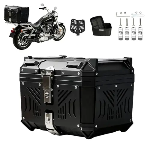 Tasofac Motorrad Topcase 45L wasserdicht mit Sicherheitsschloss