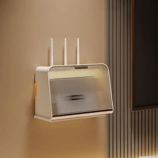 WiFi Router Storage Box,Router Box Wall Box,WiFi-Router-Aufbewahrungsbox,Wand WLAN Wandbehänge TV Kabel Verstecken Box,Router Schrank aus Holz,Für Wohnzimmer,Schlafzimmer,Büro