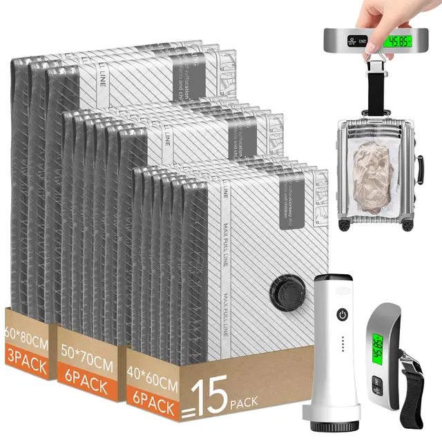 anbiux vakuumbeutel 15er set mit pumpe